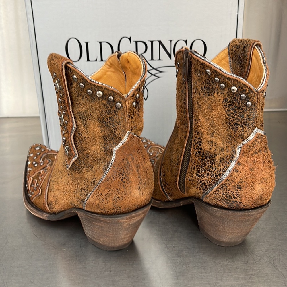 Old Gringo “Ilona short boots” in studded rust leather. New in box. - Picture 3 of 10